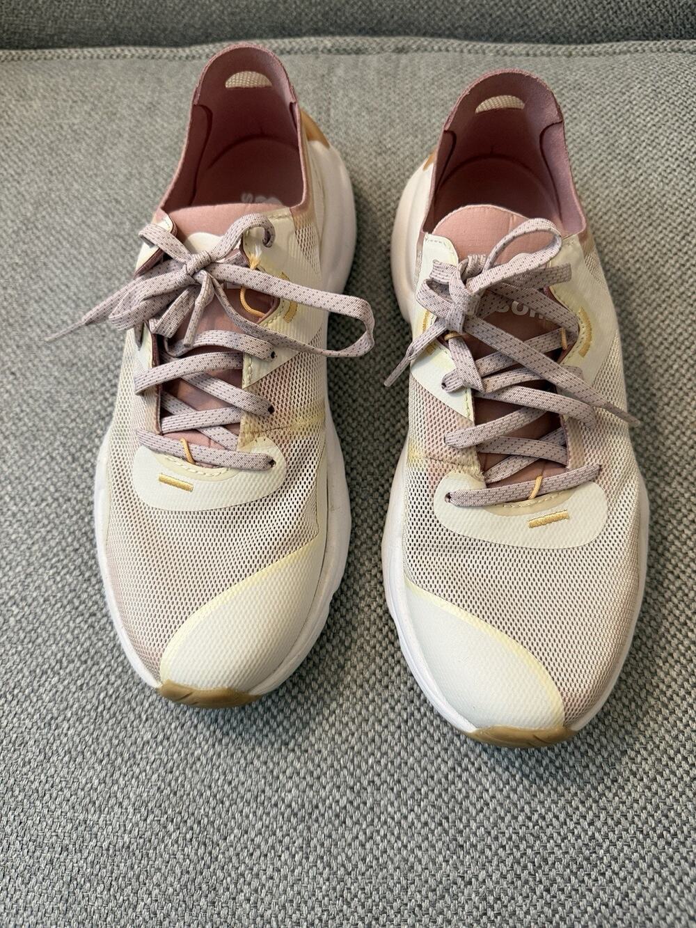 Sorel Women's Kinetic RNEGD Float Sneakers in a Chalk and Eraser Pink